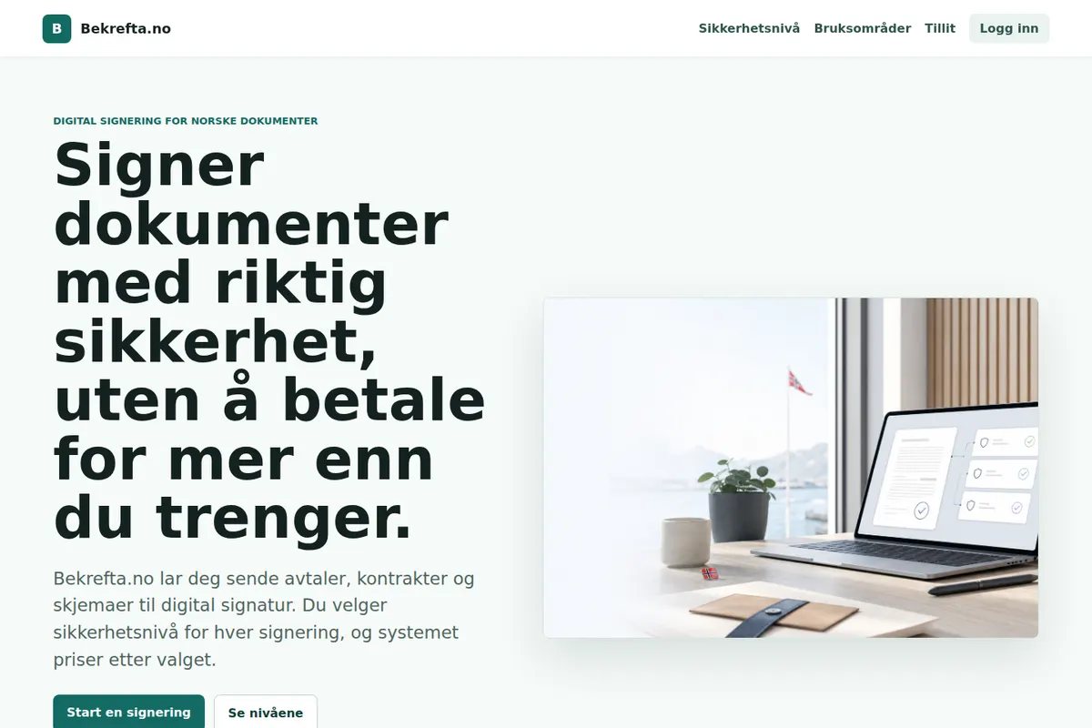 Forsiden til Bekrefta