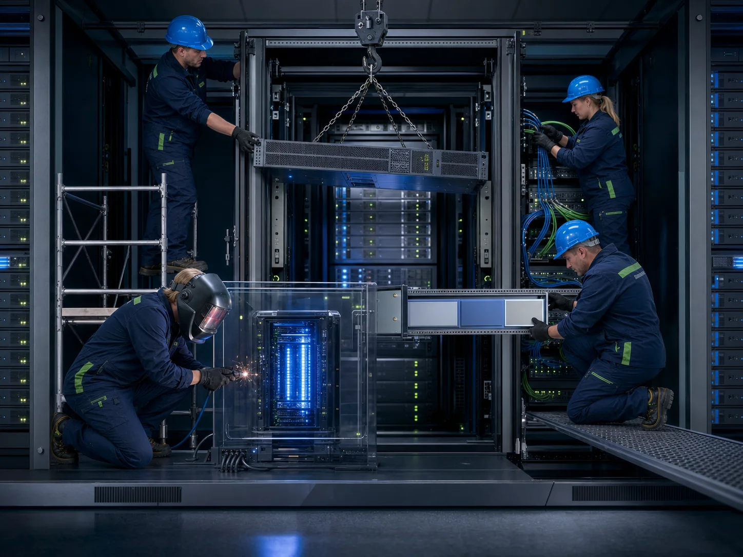 Digitale håndverkere arbeider med serverdrift, sikkerhet, backup og trygg flytting av en nettside